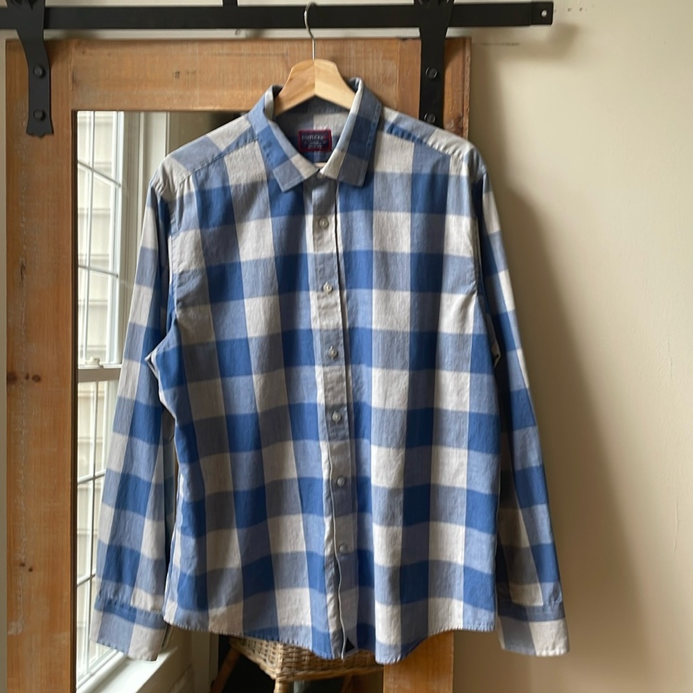 UNTUCKit Plaid Dress Shirt Size L
